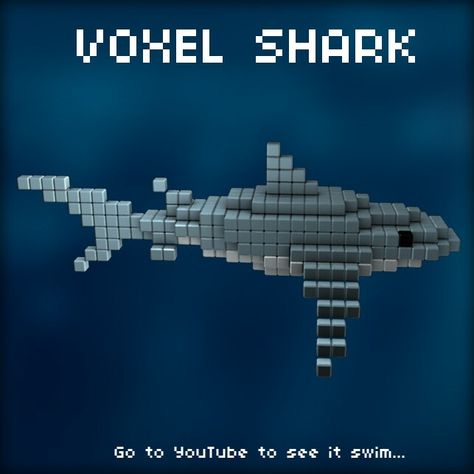 Voxel Shark to put in minecraft? Minecraft Shark Build, Minecraft Underwater, Minecraft Statues, Minecraft Banners, Minecraft Room, Cute Minecraft Houses, Minecraft City, Minecraft Plans, Minecraft Tips