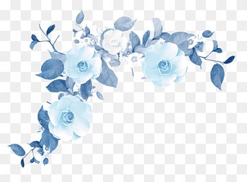 Blue Flower Border, Template Photobooth, Creative Borders, Flower Wreath Illustration, Green Floral Decor, Roses Illustration, Blue And White Roses, Border Flowers, Flowers Border