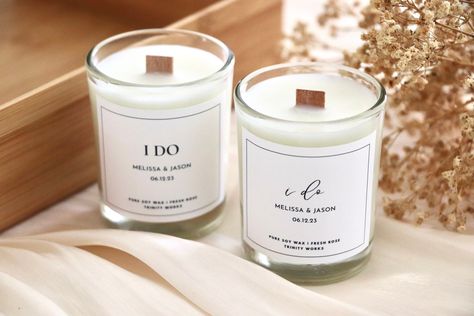 Classy Wedding Favors, Candle Favors Wedding, Wedding Favor Candles, Bridal Shower Favours, Wedding Doorgift, Ikea Wedding, Personalized Candle Favors, Wedding Candle Favors, Bulk Wedding Favors