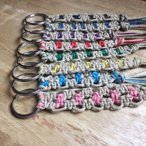 8 Color Choices Hemp Keychain | Etsy Hemp Keychain, Hemp Anklet, Chrysanthemum Stone, Grateful Dead Dancing Bears, First Time Driver, Hemp Necklace, Hemp Cord, Hippie Necklace, Skull Pendant