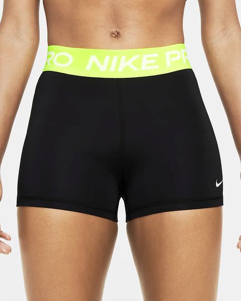 Nike Pro Women's 3" Shorts. Nike.com Nike Pro Shorts Outfit, Nike Pro Spandex Shorts, Nike Shorts Women, Nike Pro Spandex, Nike Pro Women, Nike Pro Shorts, Shorts Nike, Spandex Shorts, Training Shorts