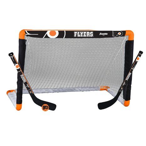 Amazon.com: NHL® Philadelphia Flyers Mini Hockey Set: Sports & Outdoors Chicago Blackhawks Logo, Hockey Goal, Nhl Pittsburgh Penguins, Jersey Devil, Tampa Bay Lightning, New Jersey Devils, Philadelphia Flyers, Anaheim Ducks, New York Islanders