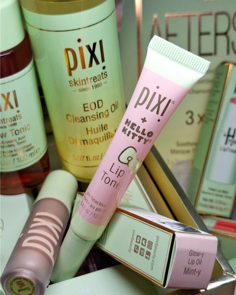 Pixi x Hello Kitty 💖 #pixibeauty #pixiglow #pixi #pixibypetra Pixi On The Glow Stick, Pixi Endless Silky Eye Pen, Pixi Makeup Products Hello Kitty, Pixie Skincare, Pixi Cosmetics, Pixi Beauty, Hello Kitty, Kitty, Quick Saves