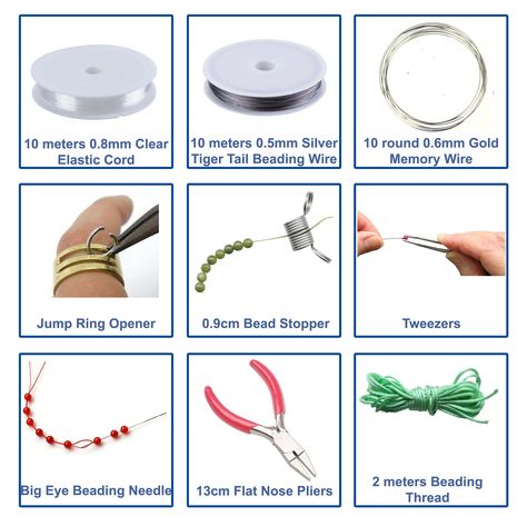 Making Jewelry For Beginners, Bead Stopper, Diy Beading, Jewelry Knowledge, Jewelry Making Kits, Diy Bracelet Designs, Basic Jewelry, Jewelry Making Kit, Jewelry Kits