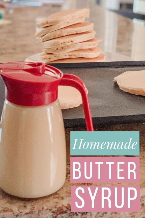 Syrup Alternative, Butter Syrup Recipe, French Toast Recipes, Butter Syrup, Butter Homemade, Breakfast Homemade, Drink Syrups, Simple Syrup Recipes, Homemade Syrup