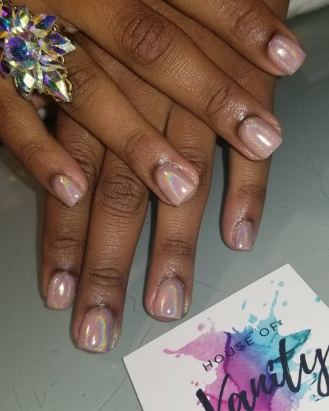 Dip Powder Overlay, Over Lay Nail Designs, Nude Nails Chrome, Short Pearl Pink Nails, Clear Manicure With Design, Natural Overlay Nails, Overlay Nails Natural, Nail Overlay, Acrylic Overlay Nails Short Natural