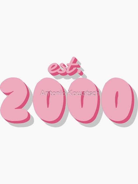 A personalized girly Sticker for people who were born in the year 2000. 21 Years Birthday, Happy Birthday To Me Quotes, 21st Bday Ideas, 21st Party, Birthday Card Drawing, Barbie Cartoon, Wall Paper Phone, Bloxburg Decal Codes, Card Drawing