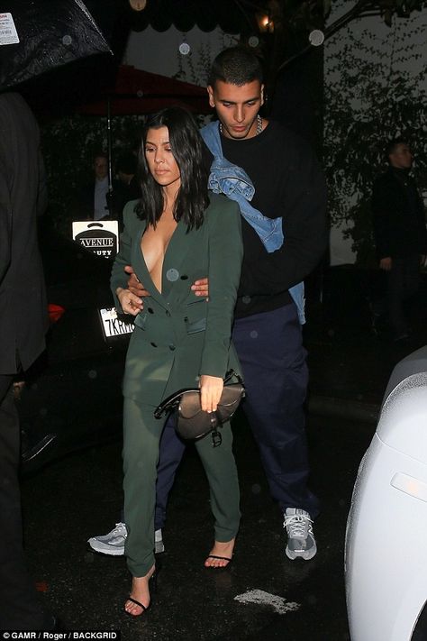 Couple time: The mother-of-three revealed just a glimpse of the black gaffer tape as she headed out with boyfriend Younes Bendijma, silencing split rumors Kourtney Kardashian Boyfriend, Kourtney Kardashian Weight, Estilo Khloe Kardashian, Estilo Kardashian, Kourtney Kardashian Style, Gaffer Tape, Kardashian Family, 10 March, Jenner Style