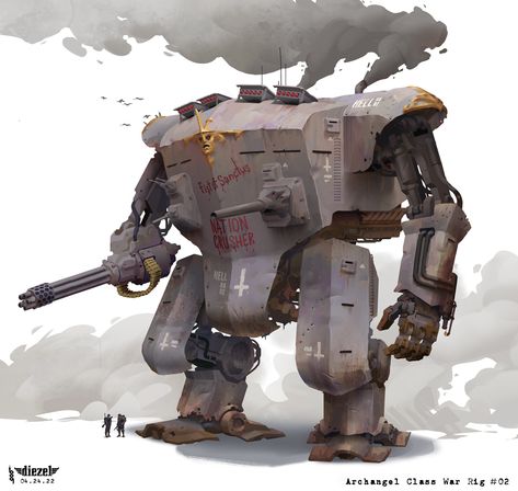 Dieselpunk Mech, Dieselpunk Vehicles, Robot Mechanics, Alien Character, Diesel Punk, Apocalypse Survival, Steampunk Design, Dungeons And Dragons Homebrew, Army Vehicles