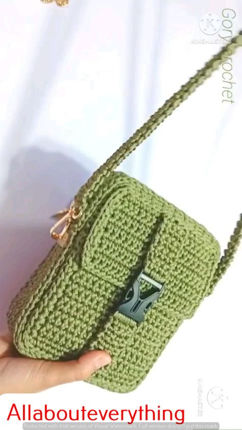 Modern Haken, Crocheted Purse, Crochet Wallet, Crochet Purse Pattern Free, Diy Crochet Bag, Crochet Shoulder Bags, Free Crochet Bag, Crochet Bag Tutorials, Crochet Bag Pattern Free