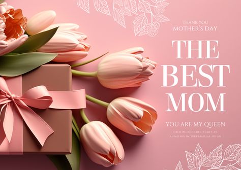 mother's day greeting tulip plant line gift box holiday card#pikbest#templates Mothers Day Card Template, Greeting Card Gift Box, Boxed Holiday Cards, Gifts Banner, Mother's Day Banner, Fall Greeting Cards, Planting Tulips, Mothers Day Poster, Teachers Day Gifts