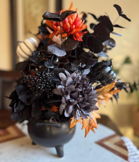 Halloween Witch Cauldron Floral Arrangement-halloween Floral Centerpiece-fall Centerpiece-fall Table Centerpiece-halloween Decoration-gift - Etsy Halloween Witch Cauldron, Witch Cauldron, Fall Table Centerpieces, Halloween Floral, Table Centerpiece Decorations, Fall Flower Arrangements, Fall Floral Arrangements, Witches Cauldron, Fall Centerpiece