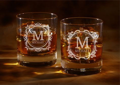 Couple Tattoos Love, Bourbon Glasses, Cricut Projects Easy, Engraved Whiskey Glass, Liquor Glasses, Personalized Whiskey, Whiskey Glass, Whiskey Glasses, Old Fashioned Glass