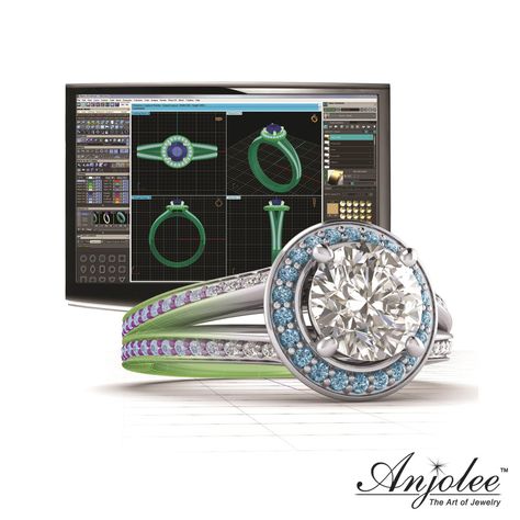 Did you know that every piece of jewelry we sell was originally designed by us? It all starts with a Computer 3D Model. Jewelry Modeling, Diamonds Direct, Custom Computer, 3d Jewelry, Cad Design, Jewelry Model, Custom Jewelry Design, Dream Ring, Gems Jewelry