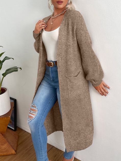 Gilet Long, Crochet Jacket, Duster Cardigan, Cardigan Outfits, Cardigan Long, Bodycon Dress Parties, Cardigan Pattern, Crochet Cardigan, Mode Style