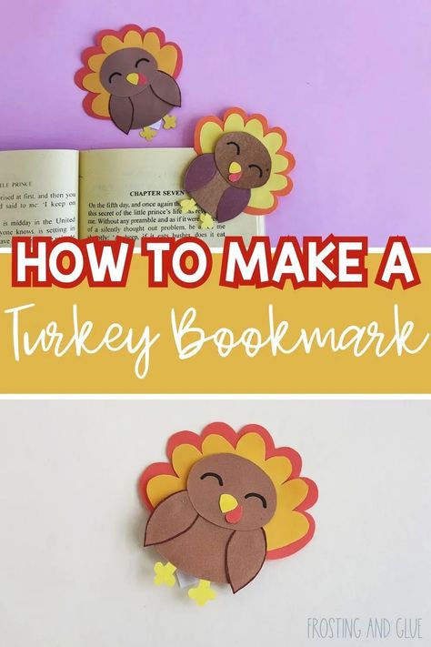 Save a spot in your child’s favorite chapter book with this cute Turkey Bookmark! Perfect to make during the harvest Fall months at school or at home. Your kids will never lose their reading spot as they gobble up their books! Bookmark For Kids, Paper Turkey, Sensory Play Toddlers, Diy Turkey, Thanksgiving Books, Cute Turkey, Corner Bookmark, Easy Turkey, Bookmark Craft