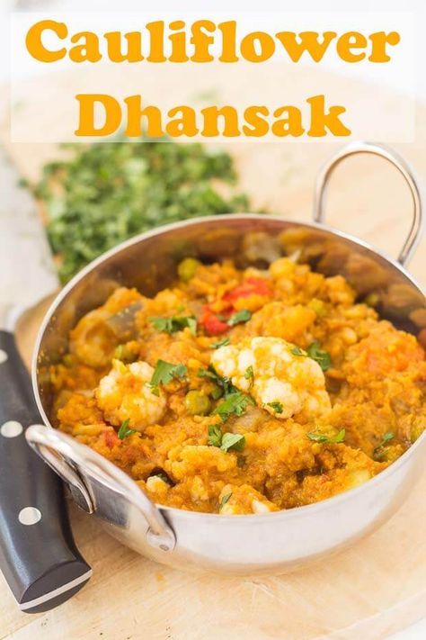 This cauliflower dhansak is a rich and filling medley of delicious flavours. Vegan, gluten free and low calorie too, you'll find yourself coming back again and again for another spoonful of this satisfying curry. #neilshealthymeals #recipes #curry #dhansakcurry #vegan #vegancurry Low Fat Dinner, Quick Healthy Dinner, Vegan Curry, Savoury Recipes, Quick Healthy Meals, No Calorie Foods, Cooked Vegetables, Indian Cooking, Indian Recipes