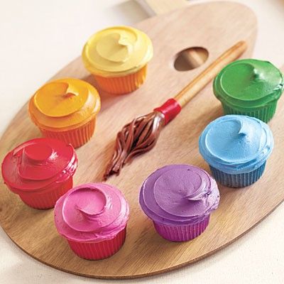 Cupcake Palette, Cupcakes Bonitos, Easy Cupcakes Decoration, Rainbow Cupcake, Rainbow Cupcakes, Rainbow Food, Easy Cupcakes, Love Cupcakes, Cake Balls