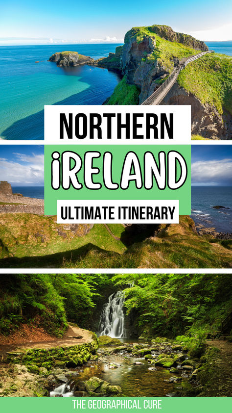 Pinterest pin graphic for Northern Ireland itinerary Northern Ireland Itinerary, Game Of Thrones Filming Locations, Northern Ireland Travel, Museum Guide, Giant’s Causeway, Ireland Itinerary, Ireland Travel Guide, Ireland Travel, Uk Travel