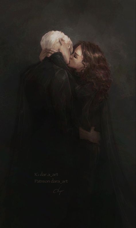 Draco And Hermione Fanfiction, Draco Malfoy Fanart, Dramione Fan Art, Draco Malfoy Aesthetic, Draco And Hermione, Fantasy Couples, Images Harry Potter, Draco Harry Potter, Slytherin Aesthetic