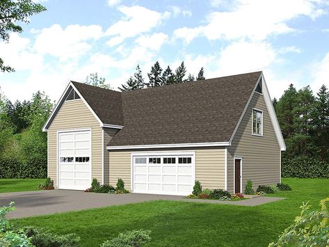 Garage Plan 40803 - Ranch, Traditional Style 3 Car Garage Plan, RV Storage 3 Car Garage Plans, Rv Garage Plans, Garage Lift, Rv Garage, Pool House Plans, Country Style House, Rv Storage, Garage Plan, Barn Plans