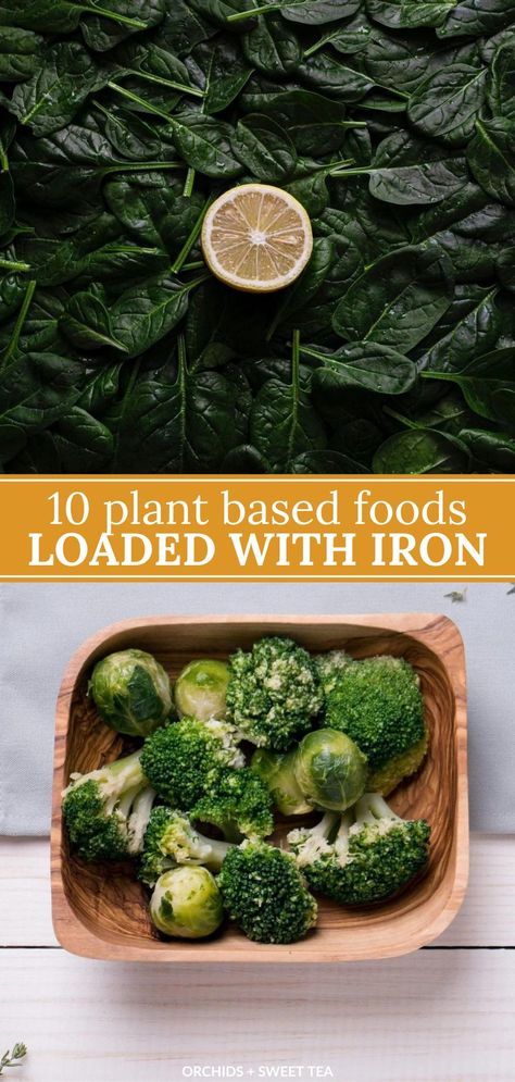 You go-to guide on the 10 Vegan foods loaded with iron. These Plant-Based Foods Loaded With Iron are sure to become staples in your kitchen as some of the best foods rich in iron. | vegan foods with iron | iron rich foods vegan |  high iron vegan foods | vegan foods high in iron | iron rich plant based foods | plant based foods high in iron Plant Based Iron Rich Foods, Vegan Iron Rich Foods, Iron Rich Vegan Foods, Vegetarian Iron Rich Recipes, Veggies High In Iron, Foods Rich In Iron, Iron Rich Recipes, Vegan Iron Sources, Wfpb Vegan