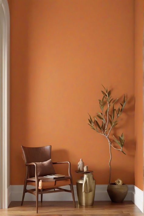 home decor interior design,interior bedroom design,designer wall paint,home paint colors Color Living Room Walls, Rust Paint Color, Color Living Room, Paint Guide, Fall Table Centerpieces, Rust Paint, Color Decor, Orange Paint, Orange Walls