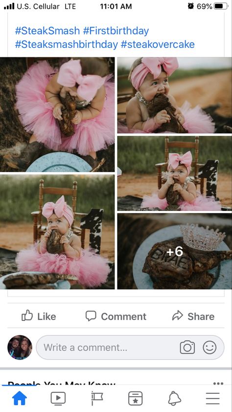 First Birthday Steak Smash, Steak First Birthday Pictures, Steak Smash First Birthday, Steak Smash, Flower Birthday Party, Birthday Pics, First Birthday Pictures, Baby Fish, Flower Birthday