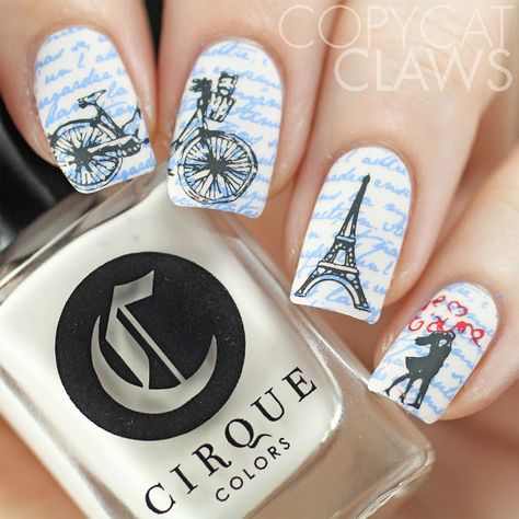 Hipster Nail Art, Paris Nail Art, Hipster Nails, Bolo Paris, Paris In Love, Paris Nails, Mini Plate, Nail Stamping Plates, Jamberry Nails