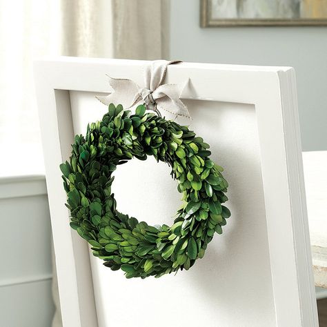 HOLIDAY DECORATING INSPIRATION | Design Darling Small Boxwood Wreath, Mini Boxwood Wreath, Anniversary Candle, Diy Christmas Decorations For Home, Preserved Boxwood, Mini Wreath, Forever Green, Wreath Accessories, Boxwood Wreath