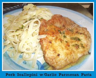 Pork Scallopini, Pork Cutlet Recipes, Garlic Parmesan Pasta, Pork Entrees, Paleo Pork, Pork Dinner, Parmesan Pasta, Pork Cutlets, Boneless Pork Chops