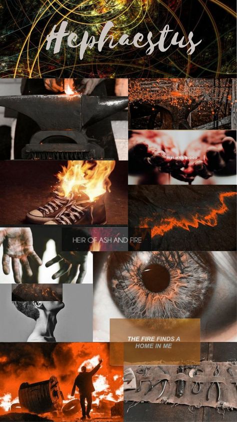 Hephaestus Aesthetic Wallpaper, Greek God Of Fire, Hephaestus Wallpaper, Greek Gods And Goddesses Wallpaper, Hephaestus Fanart, Eris Aesthetic, Hephaestus Cabin, God Of Fire, Greek Goddess Art