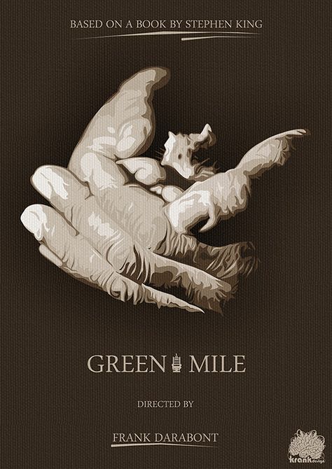 The green mile (2000) - Frank Darabont Green Mile Tattoo, Green Mile Movie, Stephen King Film, John Coffey, The Green Mile, Terrifying Stories, Movie Poster Wall, Movie Covers, Movie Posters Design