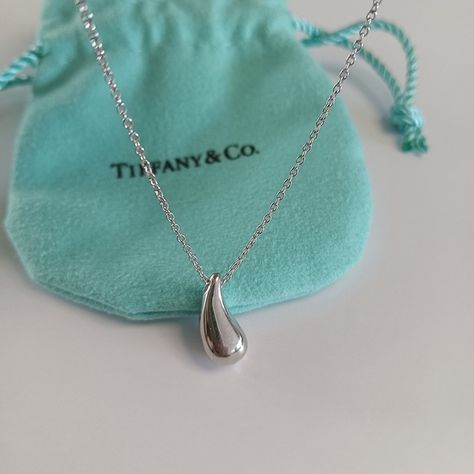 Tiffany & Co Silver Elsa Peretti Teardrop Necklace Tiffany Silver Jewelry, Elsa Peretti, Tiffany Co Jewelry, Teardrop Necklace, Tiffany & Co., The Photo, Shop Necklaces, Silver Jewelry, Vision Board