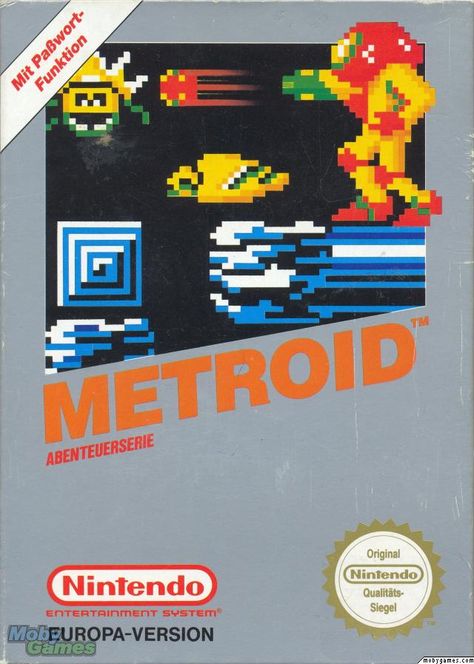 Another great beginning, to a great series.. Retro Video Games Art, Vintage Video Games, Retro Video, Samus Aran, Classic Video Games, Nes Games, Retro Videos, Nintendo Game, Nintendo Nes