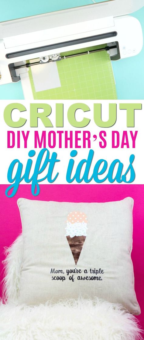 If you’re looking for the perfect Mother’s Day Gift then look no further. Sometimes it can be hard to find a great DIY gift idea, so I hope this inspires you. We made a Cricut DIY Mother’s Day Gift Idea. If there’s one thing I know it’s that most moms love home decor. This fun pillow is the perfect project to make for any mom that’s a “triple scoop of awesome”. Homemade Gifts For Mom, Cricut Iron On Vinyl, Cricut Gifts, Diy Recycled Projects, Fun Pillow, Diy Mother's Day, Cricut Hacks, Fun Throw Pillows, Cricut Birthday