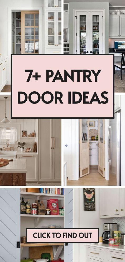 7+ Pantry Door Ideas Pantry Door Ideas Sliding, Cute Pantry Door Ideas, Pantry Door Design Ideas, Updating Pantry Door, Decorative Pantry Doors, One Wall Pantry, Unique Pantry Door, Double Pantry Door Ideas, Pantry Barn Door Ideas