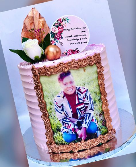 Photo Cake Ideas, Birthday Cake With Pictures Photo Ideas, Cake With Picture On It, Cake With Picture On It Birthday, Birthday Cake With Photo Print, Picture Cakes Photo Edible, Picture Cake, Fiesta Cake, Happy Birthday My Love