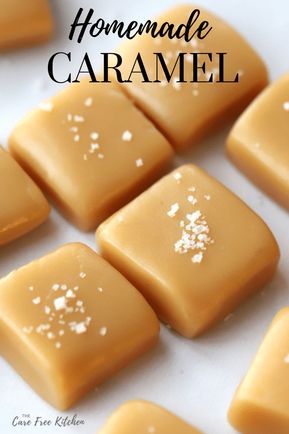 This is an easy, step-by-step guide to making sweet, silky smooth, and delicious caramel. You can use this recipe for caramel apples or just as homemade caramel candy. #caramel #candy #homemade #carmels #easy #recipe #thecarefreekitchen Homemade Caramel Recipe, Soft Caramels Recipe, Carmel Recipe, Homemade Caramel Candy, Caramel Candies Recipe, Recipe For Caramel, Homemade Caramel Recipes, Easy Candy Recipes, Caramel Recipe