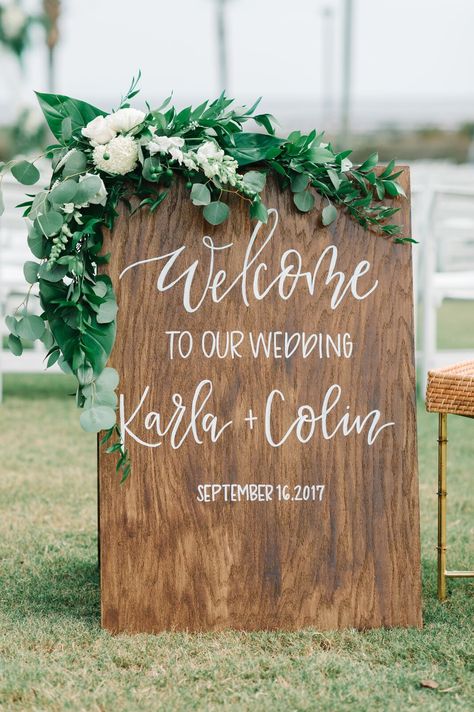 Wedding welcome sign @Acharlestonbride @aaronandjillian Ceremony Decorations Outdoor, Wedding Entrance Sign, Room Signage, Wedding Ceremony Decorations Outdoor, Wedding Welcome Board, Wedding Ceremony Signs, Welcome Board, Wedding Signs Diy, Brush Paint