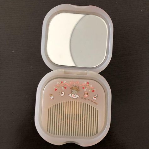 SANRIO MARRON Cream Compact Mirror Comb Cute rare - $38.15 | PicClick Aesthetic Pocket Mirror, Sanrio Compact Mirror, Cute Pocket Mirror, Compact Mirror Aesthetic, Sanrio Mirror, Cute Compact Mirror, Small Makeup Pouch, Trashy Outfits, Mini Mirror