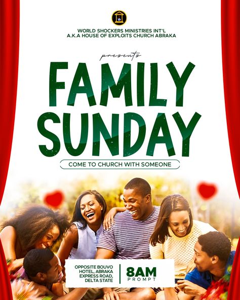 Church Flyer Design Family Flyer Design, Sunday Flyer Design, Church Invitation, Church Flyer Design, Sunday Church, Church Poster Design, Family Fun Day, Pictures Of Christ, Graphics Design Ideas