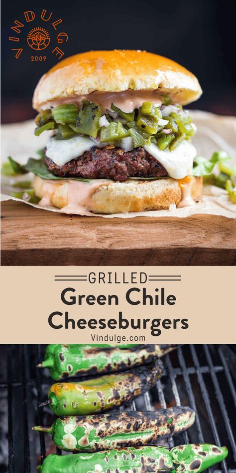 This Hatch Green Chile Burger is grilled hot and fast and finished with a slice of cheese and a topping of fresh roasted green chile. This next level Green Chile Burger recipe is going to be your new favorite burger recipe at your next backyard cookout. Hatch Green Chili Burgers, Green Chili Burgers, Hatch Green Chili Recipes, Green Chili Burger, Green Chile Salsa, Salsa Burger, Hatch Green Chili Recipe, Hatch Chili Recipes, Green Chili Salsa