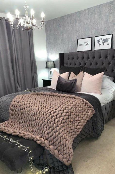 Classy Bedroom, Modern Bedroom Decor, Decorating Style, Gray Bedroom, Design Bedroom, Small Room Bedroom, Master Bedrooms Decor, Room Inspiration Bedroom, Room Ideas Bedroom