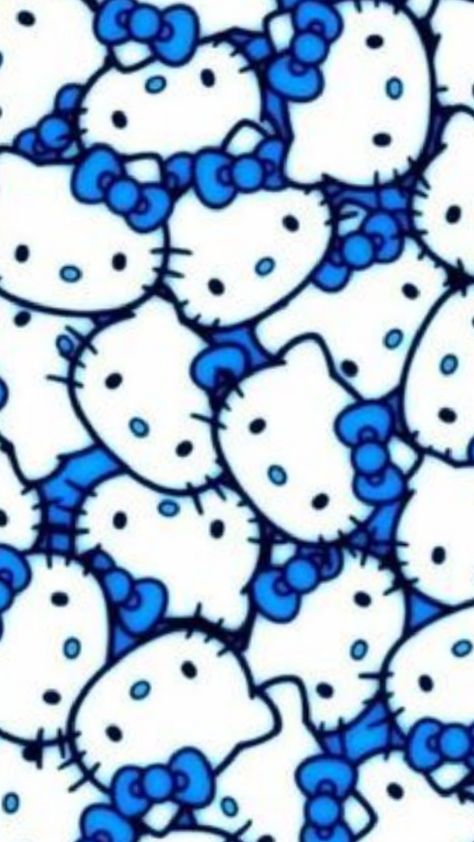 Blue Ipad Background, Blue Hello Kitty Wallpaper, Ipad Wallpaper Blue, Blue Y2k Background, Blue Wallpaper Y2k, Cute Wallpapers Blue, Blue Hello Kitty, Kitty Background, Pretty Wallpaper Ipad