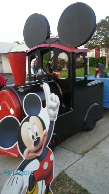 Mickey mouse train Mickey Mouse Train, Trackless Train, Farm Party, Train, Collage, Pins