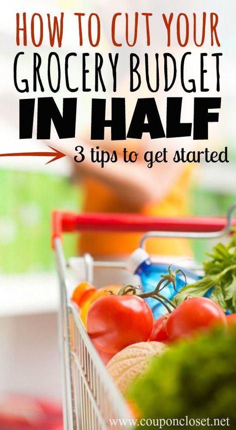 How to Cut your Grocery Bill in Half. Here are 3 tips to get started to couponing and seriously save money on your groceries. Cut Grocery Bill, Grocery Savings Tips, Grocery Savings, Grocery Budget, Money Saving Meals, Living On A Budget, Grocery Budgeting, After 4, Frugal Living Tips