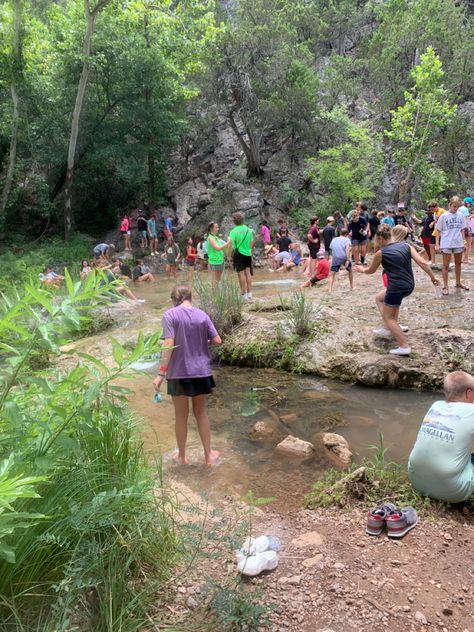 Falls Creek Church Camp Oklahoma, Davis Oklahoma, Summer Camp Aesthetic, Camp America, Camp Aesthetic, Deer Running, Church Camp, Camping Aesthetic, Falls Creek