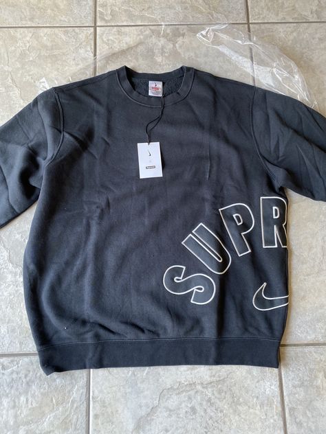 Supreme Supreme Nike Arc Crewneck | Grailed Supreme Nike, Men's Tops, Crew Neck, Brand New, Nike, Mens Tops, Quick Saves, Black