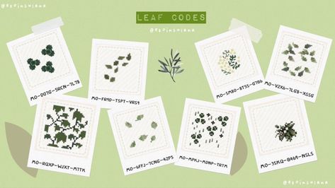 Acnh Leaf Code, Acnh Flower Code, Animal Crossing Leaf, Paving Design, Dark Fairytale, Path Design, Qr Codes Animal Crossing, New Animal Crossing, Pattern Code